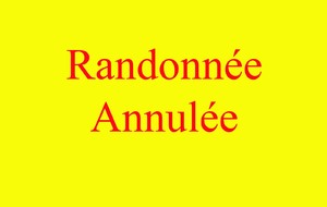 ANNULATION RANDO CAUSE METEO